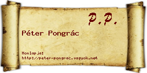 Péter Pongrác névjegykártya